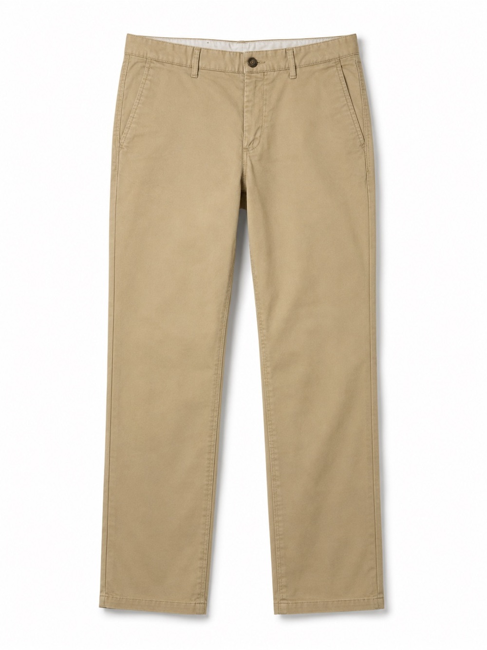 Massimo Dutti Slim Straight Chinos in Khaki